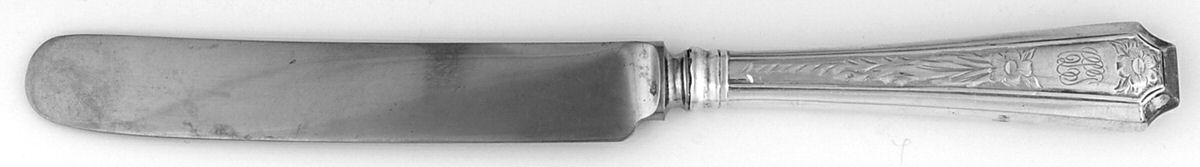Fairfax-Engraved Y (Sterling) Old French Hollow Knife with Bolster by Durgin-1