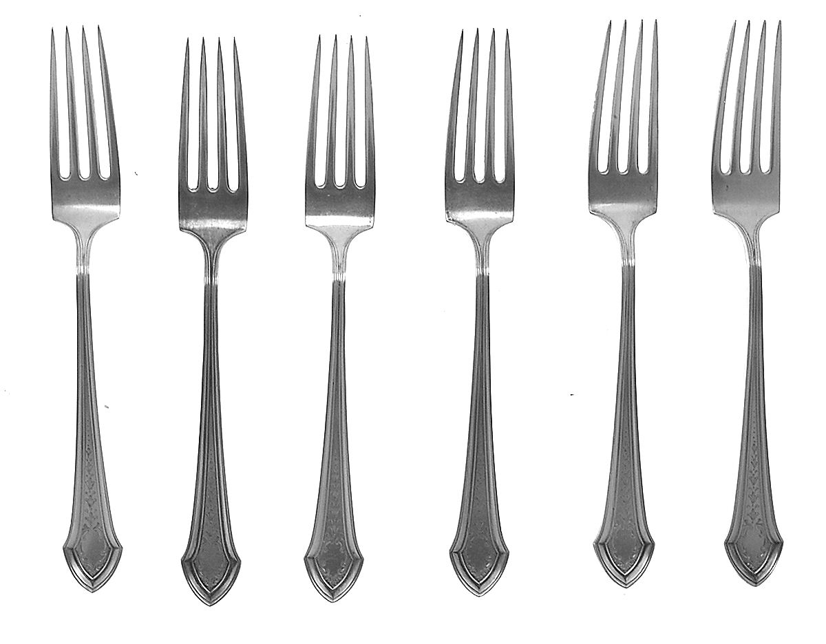 Essex-Engraved (Sterling) Fork - Set of 6 by Durgin-1
