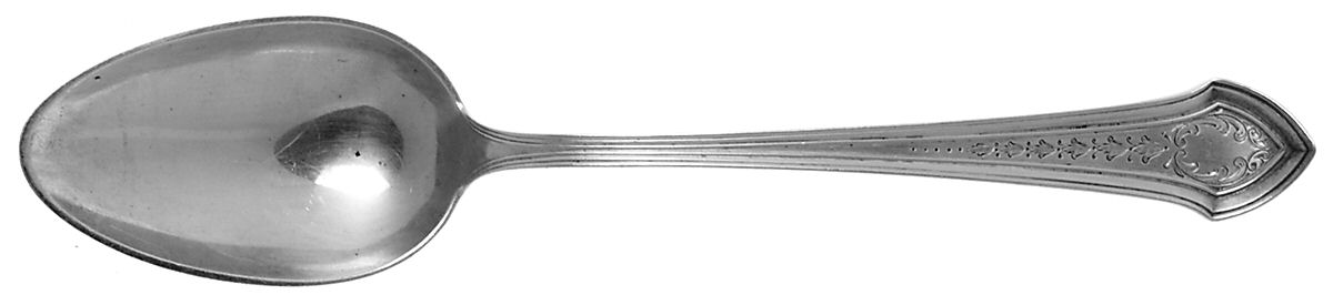 Essex-Engraved (Sterling) Dessert/Oval Soup Spoon by Durgin-1