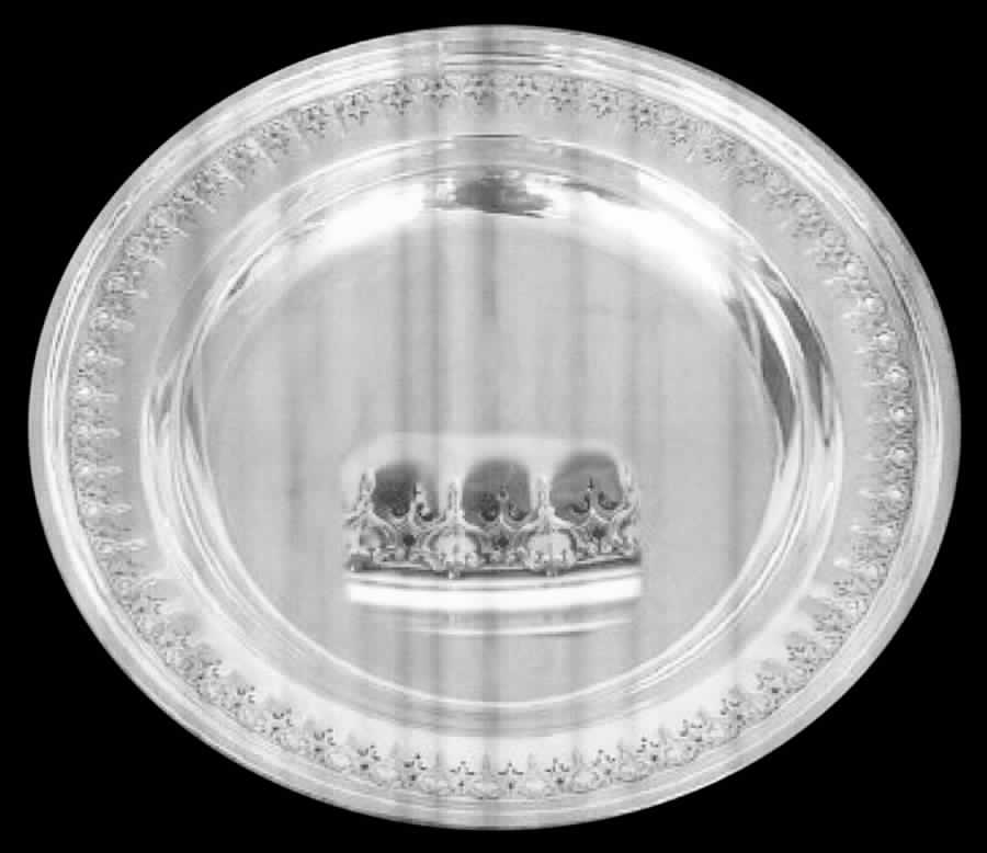 904 (Sterling, Hollowware) 12" Round Sterling Tray by Dominick & Haff-1