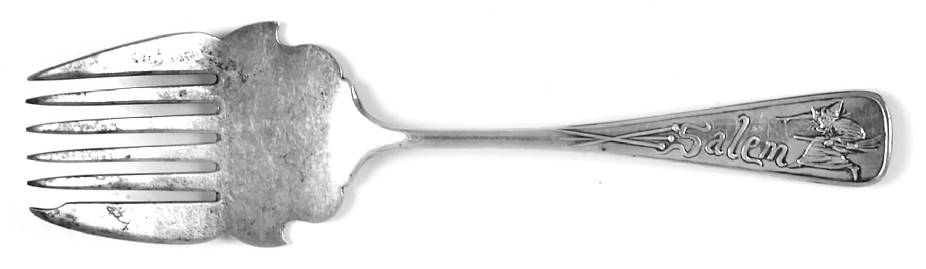 Salem Witch (Sterling) Small Solid Tined Sardine Serving Fork by Durgin-1