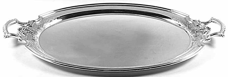 1826C (Sterling, Hollowware) Large Waiter Tray by Durgin-1