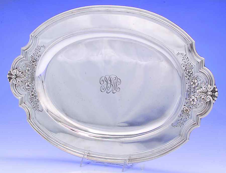 1826C (Sterling, Hollowware) 18" Oval Serving Platter by Durgin-1