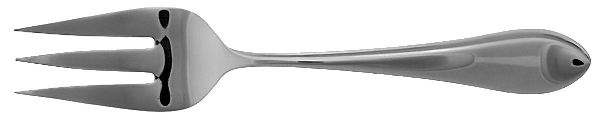 Salerno (Stainless) Medium Solid Cold Meat Serving Fork by Dansk-1