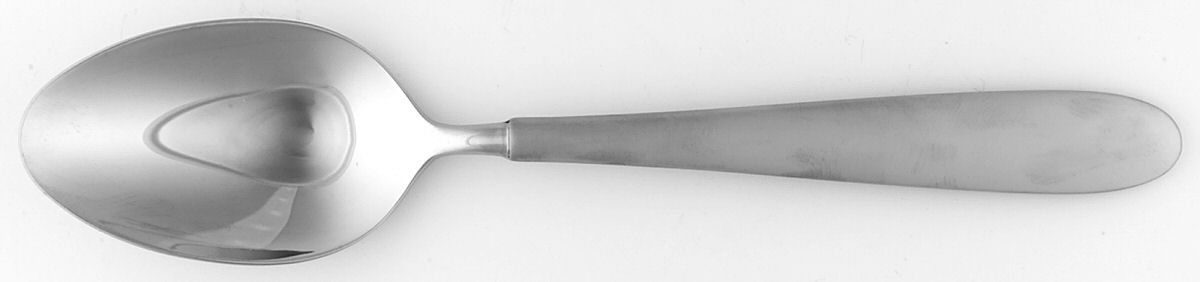 Curve Matte (Stainless) Solid Serving Spoon by Denby-1