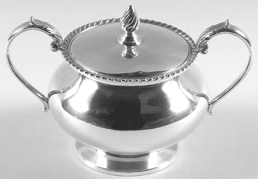228 (Sterling, Hollowware) Sugar Bowl & Lid by Durham Sterling-1