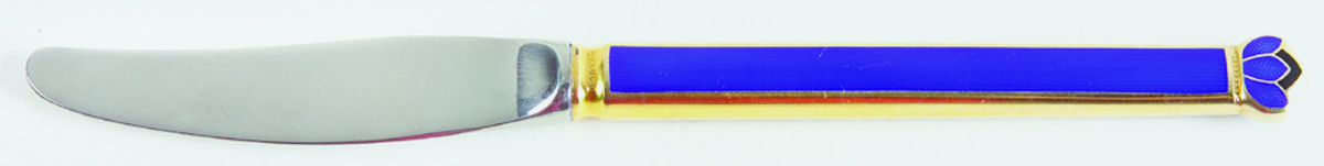 DDA3 (Sterling) Modern Hollow Butter Spreader (Stainless) by David Andersen-1