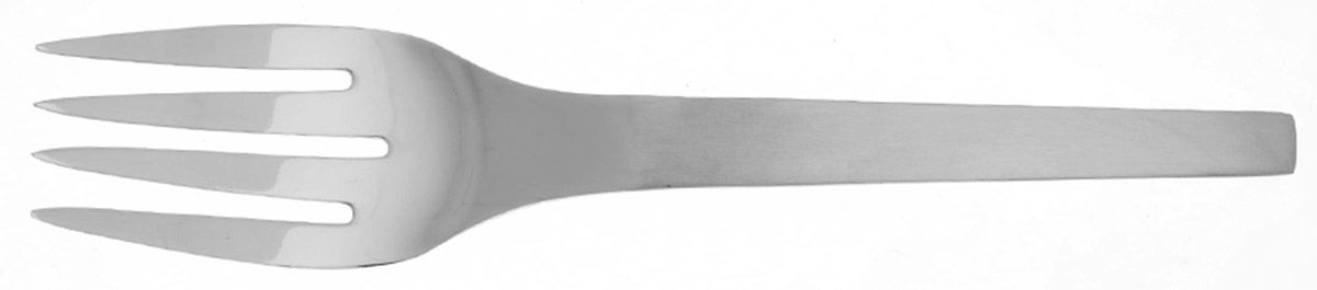 Picasso (Stainless, Glossy) Medium Solid Cold Meat Serving Fork by Dalia-1