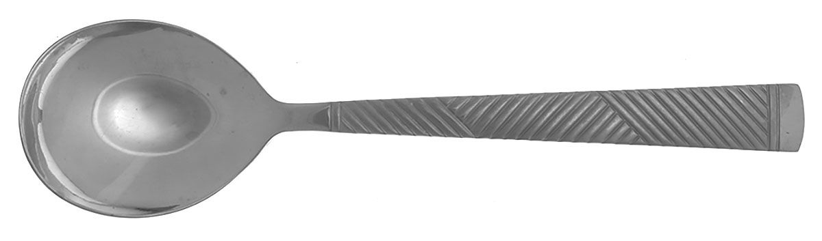 Umbrian Frosted (Stainless) Solid Serving Spoon by Dansk-1
