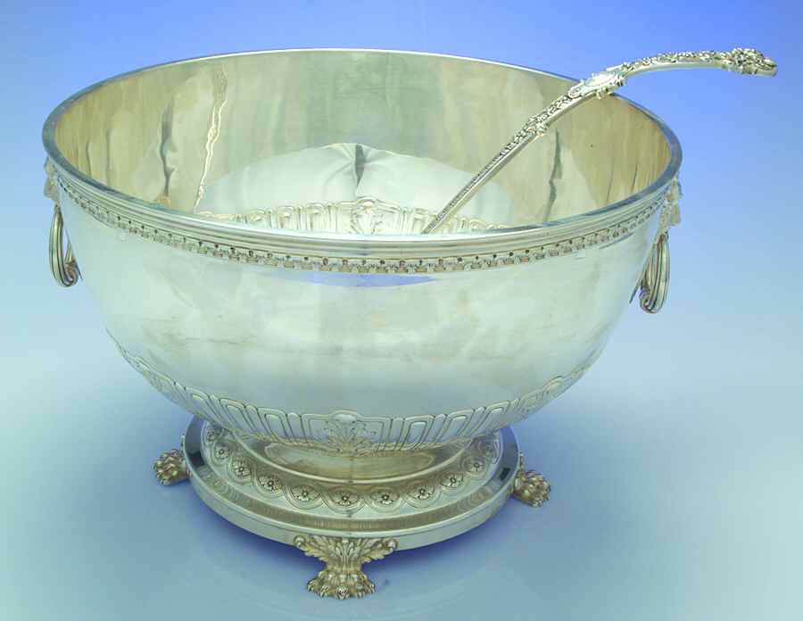 92627 (Sterling, Hollowware) Punch Bowl and Ladle by Durgin-1