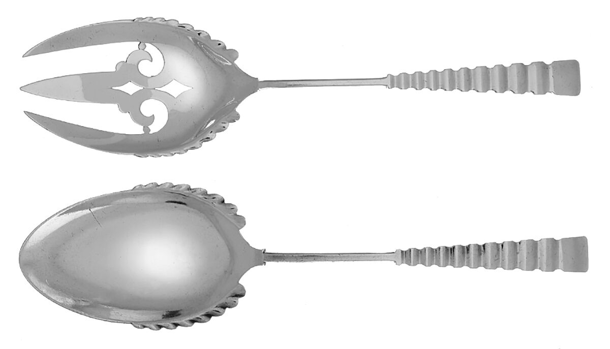 DHS9 (Sterling) (2 Pc) Solid Salad Set by Dominick & Haff-1