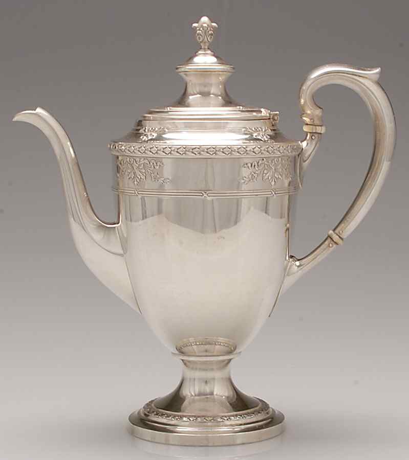 Marie Antoinette-Chased (Sterling, Hollowware) Coffee Pot by Dominick & Haff-1
