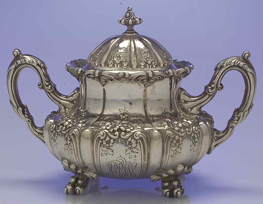 800 (Sterling, Hollowware) Sugar Bowl & Lid by Dominick & Haff-1