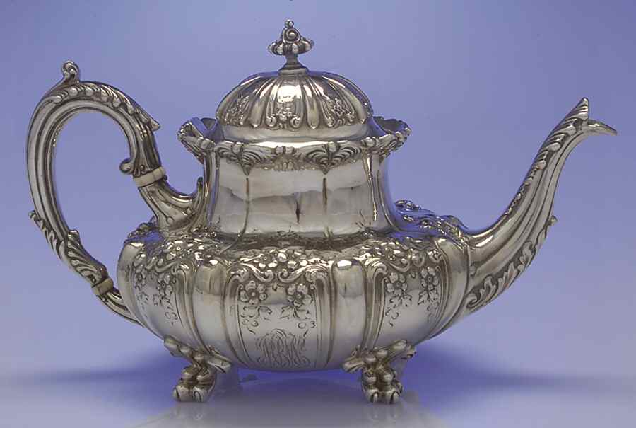 800 (Sterling, Hollowware) Teapot by Dominick & Haff-1