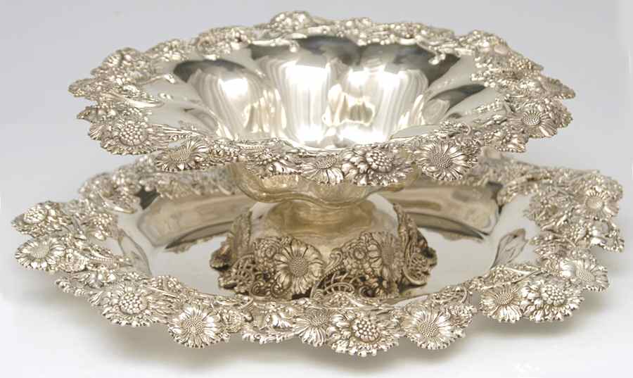 1062 (Sterling, Hollowware) Centerpiece with Underplate by Dominick & Haff-1