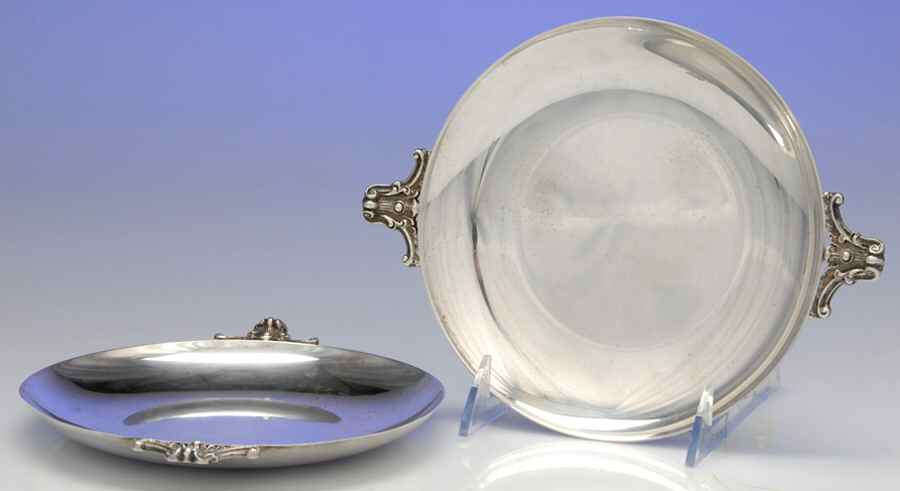 38 (Sterling, Hollowware) Set of 2 Bowl-Bon Bon/Handled 6" by Durham Sterling-1