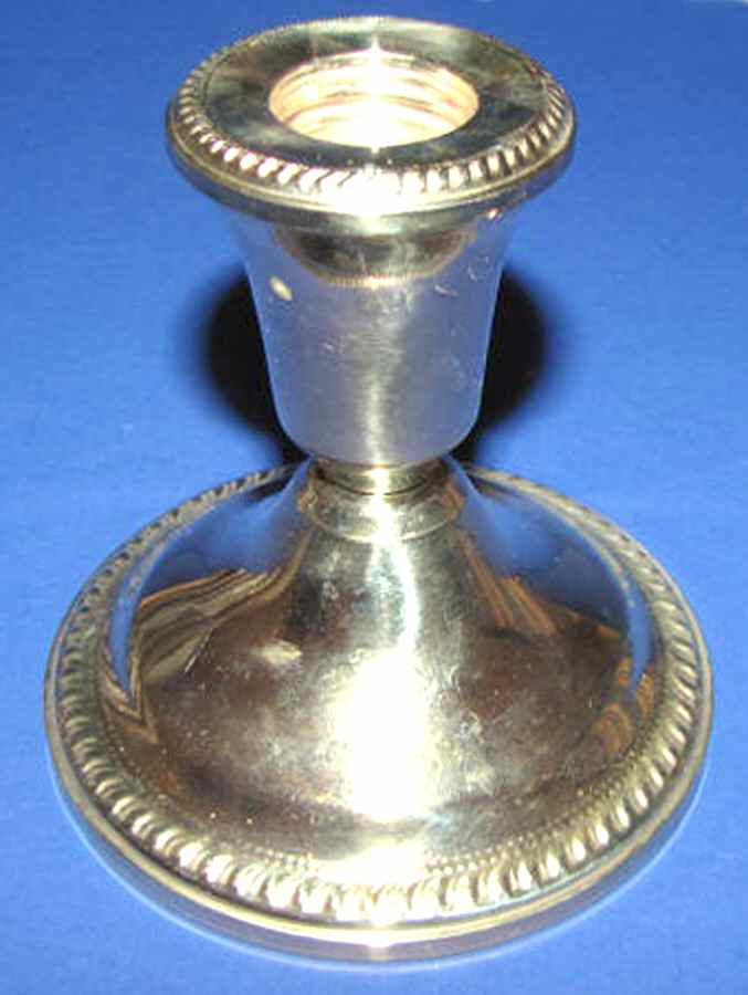 Silverplate Hollowware 3" Console Candleholder by Duchin Creations-1