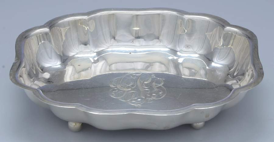 Sterling Hollowware 9" 4 Toed Oval Vegetable by Durham Sterling-1