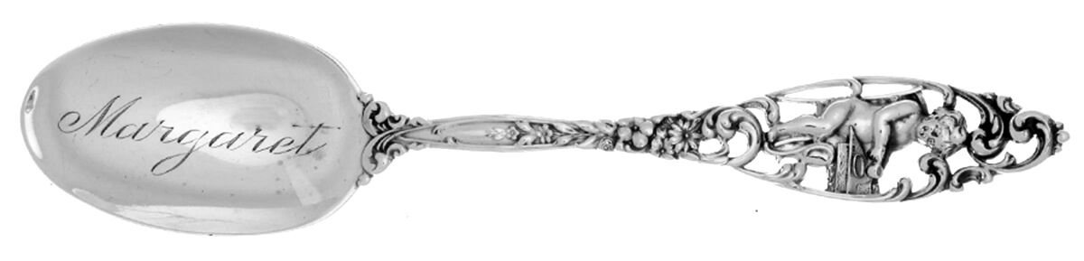 Labors of Cupid (Sterling, 1900, Monogram) Teaspoon by Dominick & Haff-1