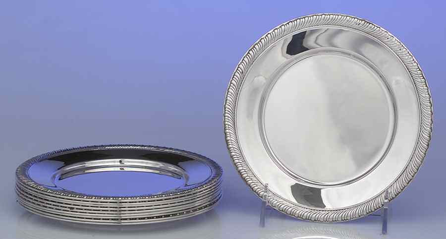 310 (Sterling, Hollowware) Bread & Butter Plate - Set of 10 by Dunkirk Silversmiths-1