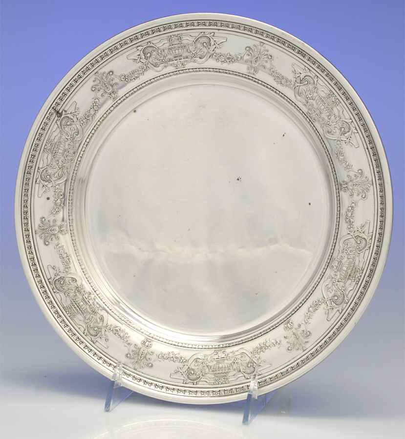 611 (Sterling, Hollowware) Dinner/Service Plate by Dominick & Haff-1