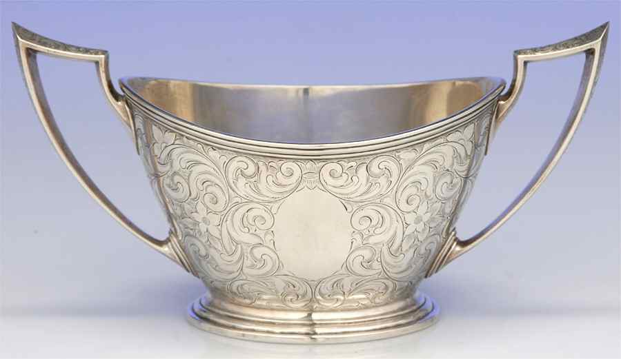 5E (Sterling, Hollowware) Sugar Bowl No Lid by Durgin-1