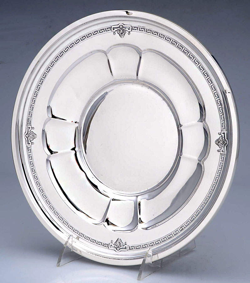 AH153-68 (Sterling, Hollowware) 10" Sandwich Plate by Dominick & Haff-1