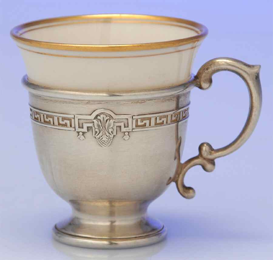 AH153-68 (Sterling, Hollowware) Demitasse Cup with Liner by Dominick & Haff-1