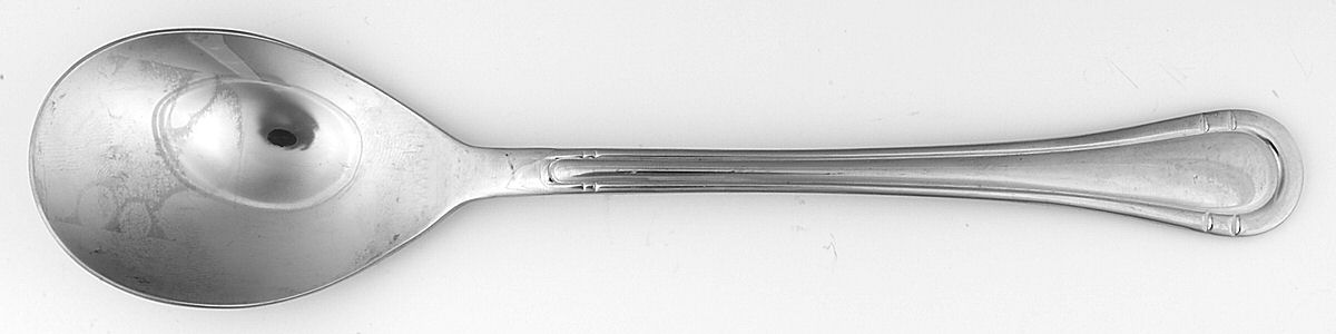 DVE1 (Stainless, Glossy) Solid Serving Spoon by Delphi-1