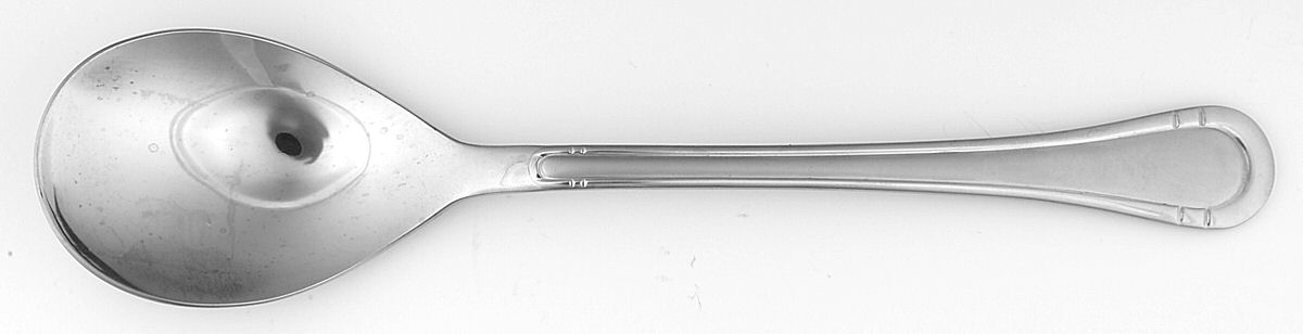 DVE1-Frosted (Stainless) Solid Serving Spoon by Delphi-1