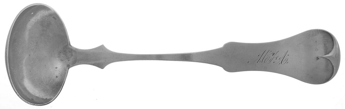 Coin Silver Flatware Solid Gravy Ladle by David I. Kinsey-1