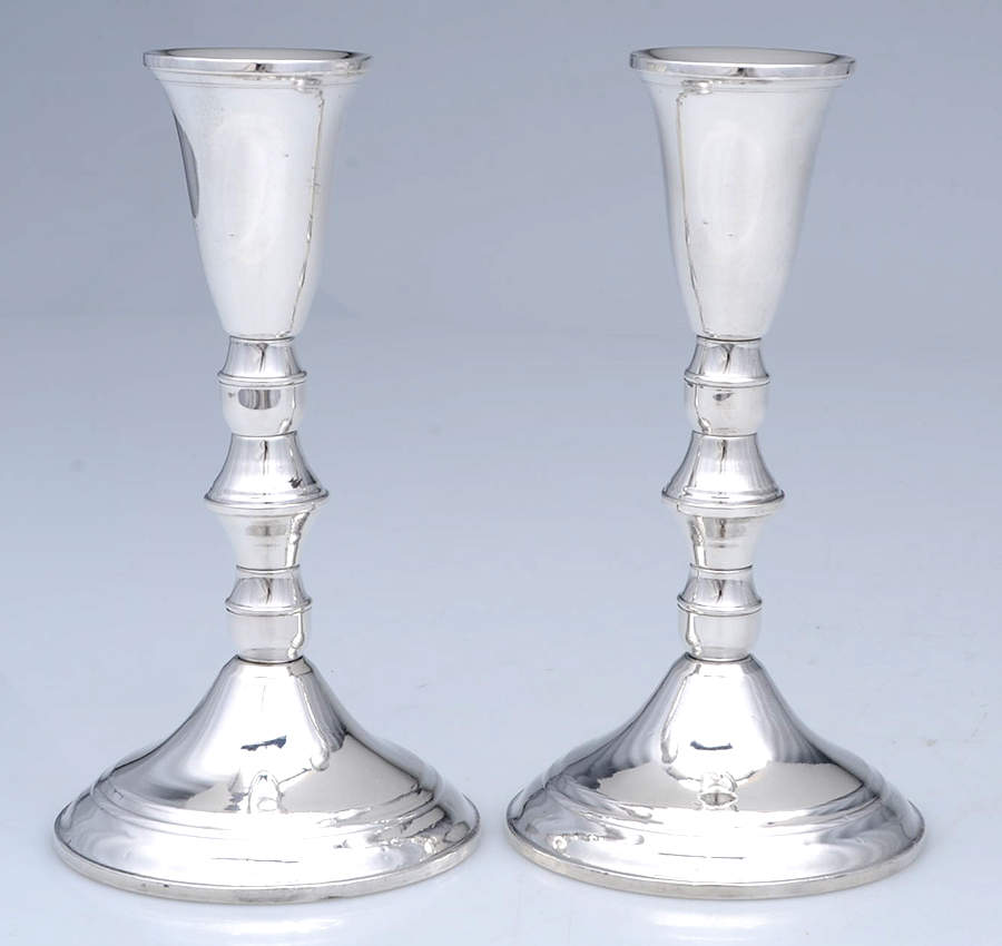 Sterling Candlesticks Pair of 6" Weighted Candlesticks by Duchin Creations-1