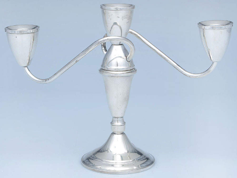 Sterling Candlesticks Weighted 3 Light Candelabra by Duchin Creations-1
