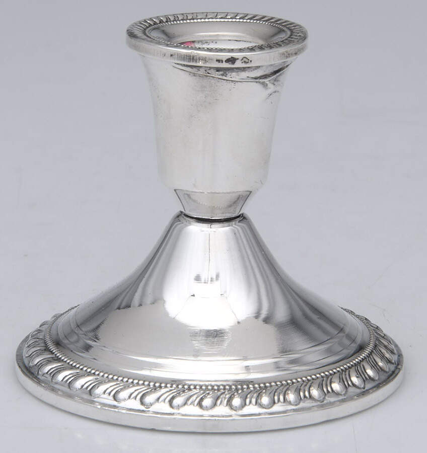 Sterling Candlesticks Weighted Console Candleholder by Duchin Creations-1