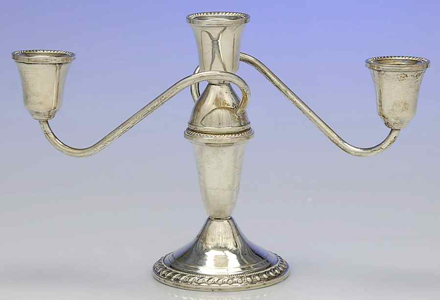 Sterling Candlesticks 6" 3 Light Candelabra by Duchin Creations-1