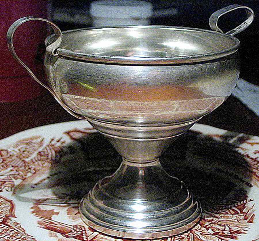 300 (Sterling, Hollowware) Weighted Mini Open Sugar by Dunkirk Silversmiths-1