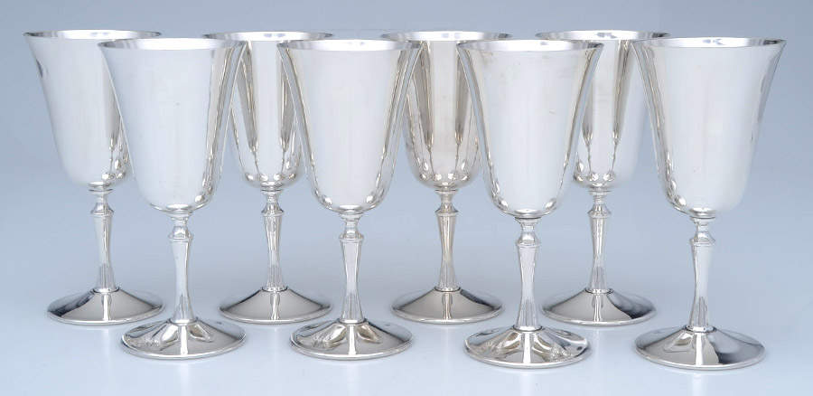 DUI1 (Sliverplate, Hollowware) Water Goblet - Set of 8 by De Uberti Silver-1