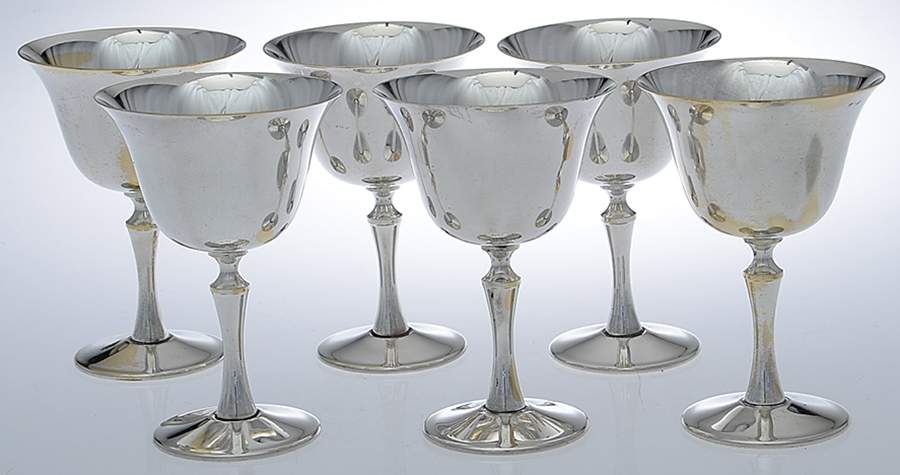 DUI1 (Sliverplate, Hollowware) (Set of 6) Wine Goblet by De Uberti Silver-1