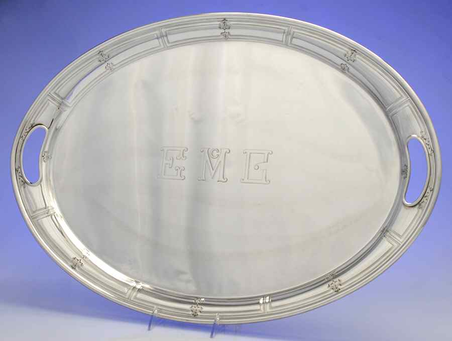 880B (Sterling, Hollowware) 26" Waiter Tray by Durgin-1