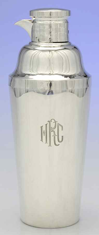 1962 (Sterling, Hollowware) Large Sterling Cocktail Shaker by Dominick & Haff-1
