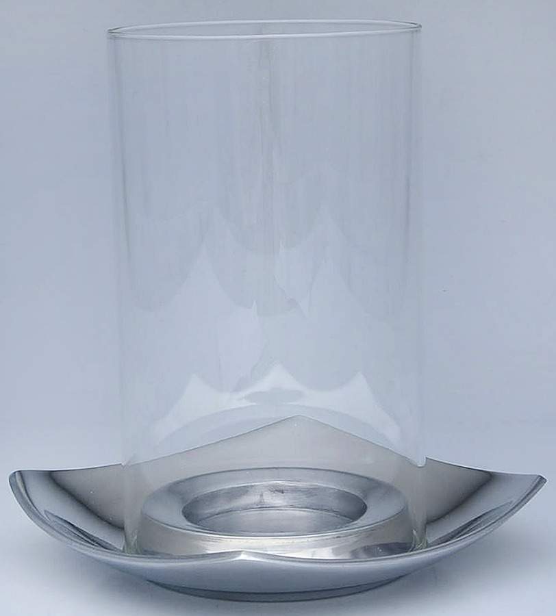 Classic Fjord (Aluminum, Hollowware) 1 Piece Hurricane Lamp by Dansk-1