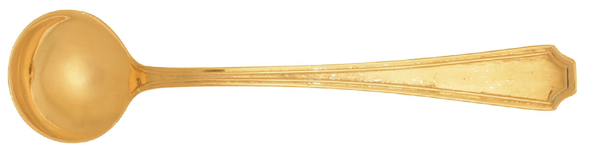 Fairfax-Gold Vermeil (Sterling) Individual Salt Spoon by Durgin-1