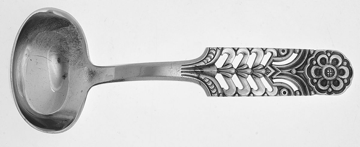 Floriform (Sterling) Solid Gravy Ladle by David Andersen-1