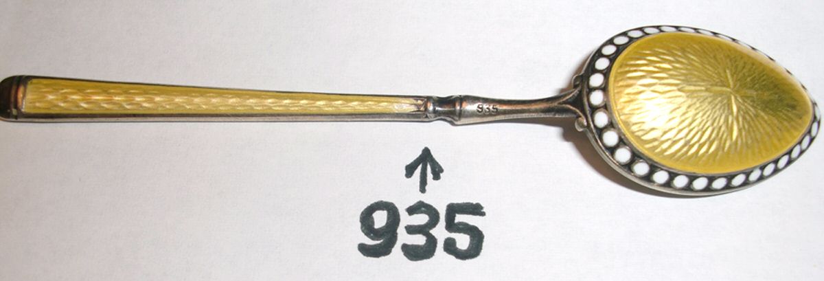 DDA12 (Sterling) Enameled Demitasse Spoon by David Andersen-1