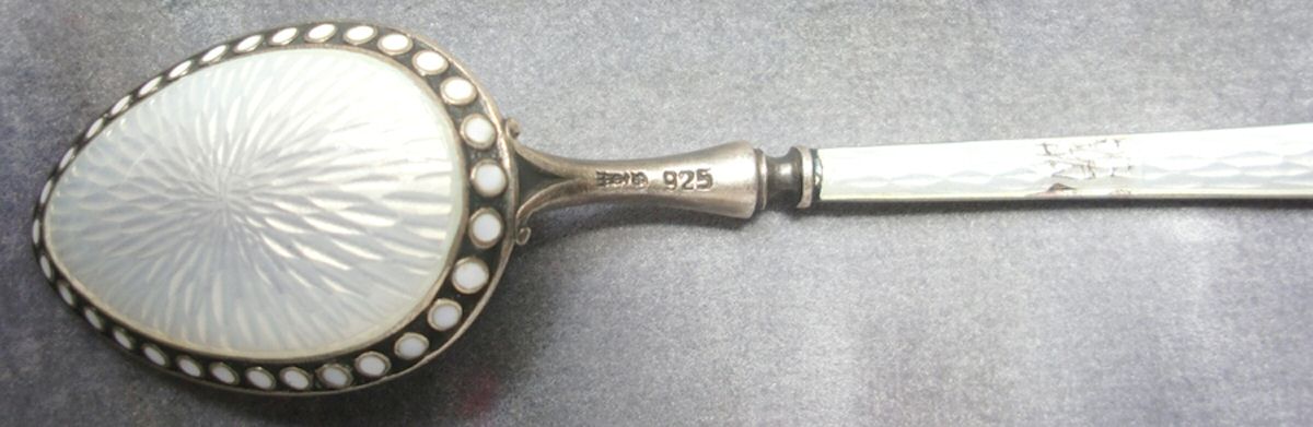 DDA12 (Sterling) Enameled Demitasse Spoon by David Andersen-1