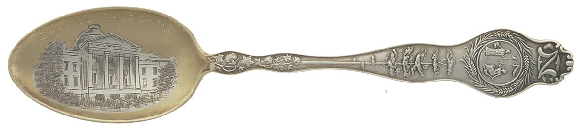 States & Cities Souvenir Spoons(Sterling) North Carolina Teaspoon by Dominick & Haff-1