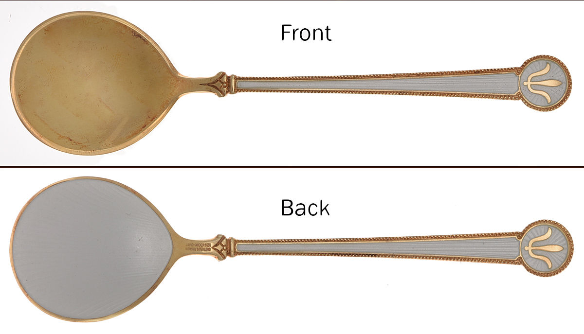 Sterling Flatware Large Chocolate Spoon by David Andersen-1