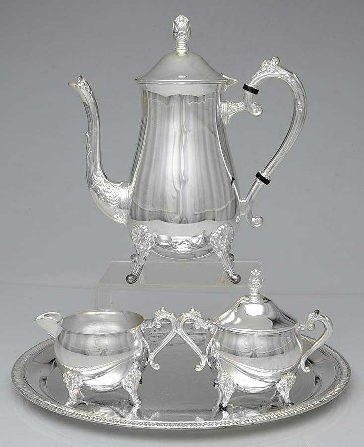 Decorators Choice (Silverplate, Hollowware) (4 Pc) Coffee Set (PCP, PCR, PSU, RT12) by Davco-1