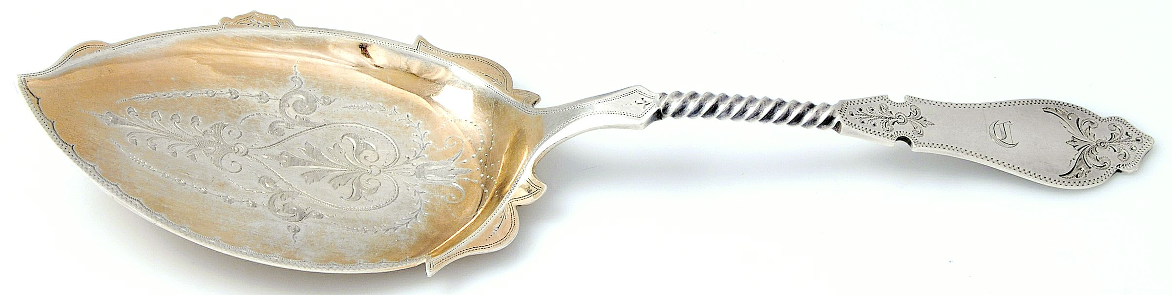 DUH24 (Coin) Large Solid Ice Cream Server, Bright Cut by Duhme Co-1