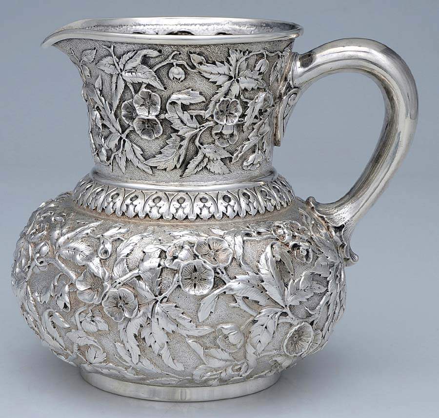 Repousse (Sterling, Hollowware) 56 Oz Water Pitcher by Dominick & Haff-1